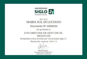 Dipl. Gestión de Negocios